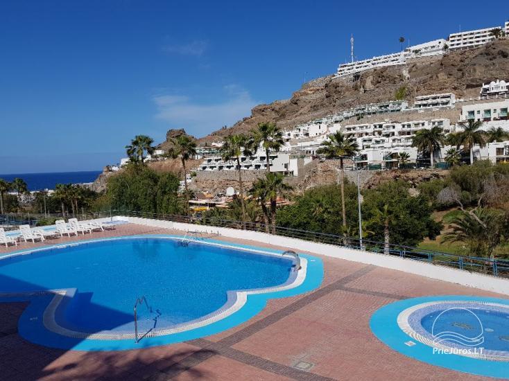 Two-room apartments with a large balcony in the south of Gran Canaria, Puerto Rico