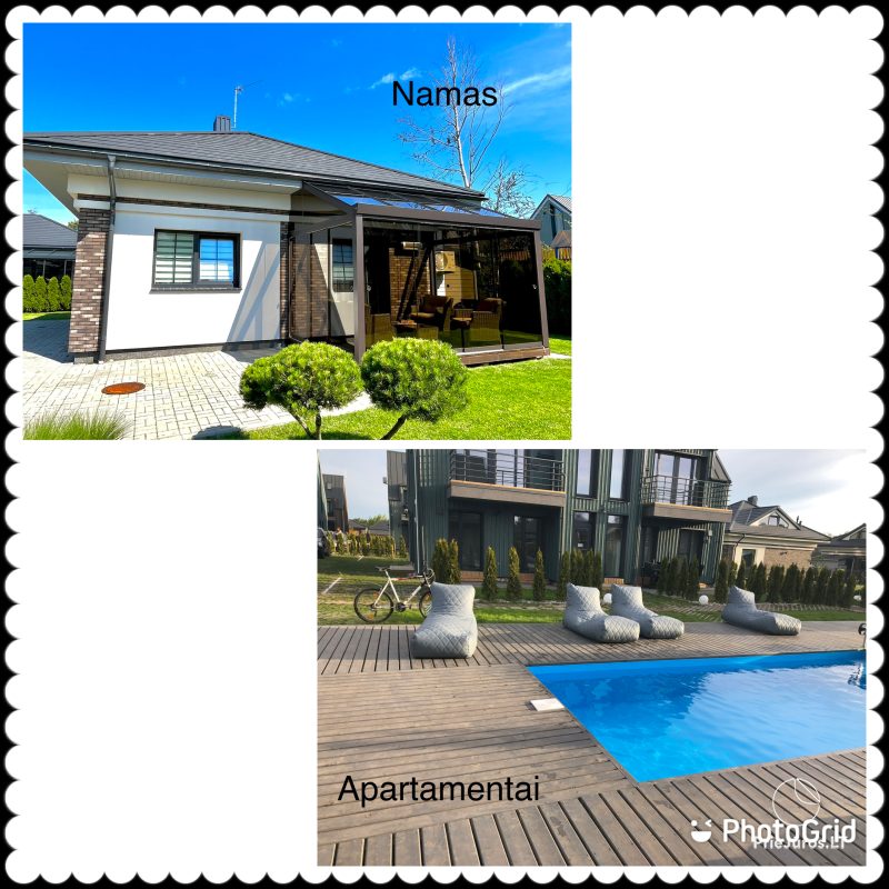 New apartment with heated outdoor pool for rent in Kunigiskiai