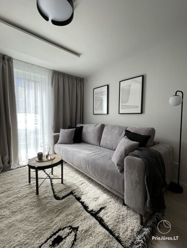 Apartamenty w kompleksie Maluno vilos w centrum Połągi iw kompleksie Mano Jura 2, w Kunigiskiai