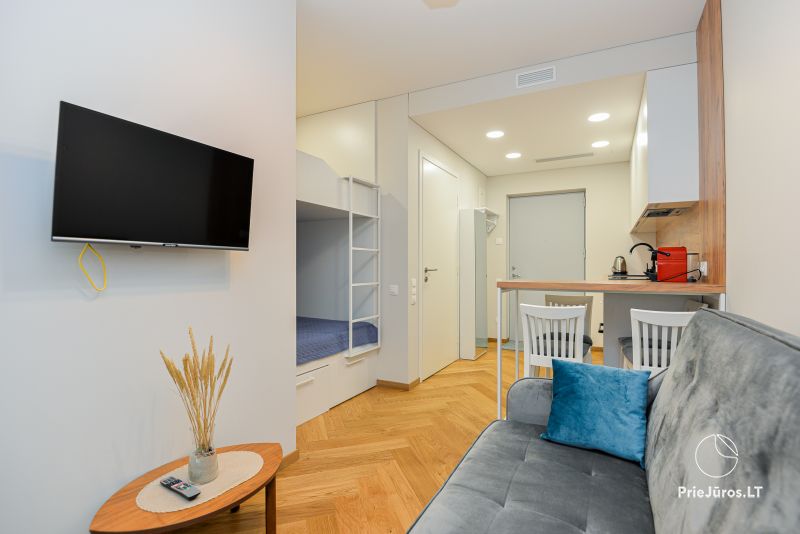 Wynajem przytulnego jednopokojowego mieszkania w Juodkrantė z sauną