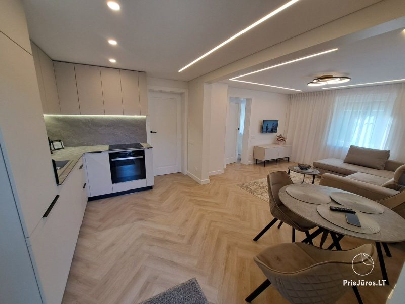 Do wynajęcia stylowy apartament z prywatnym podwórkiem i przytulnym domem z widokiem na lagunę w Preila